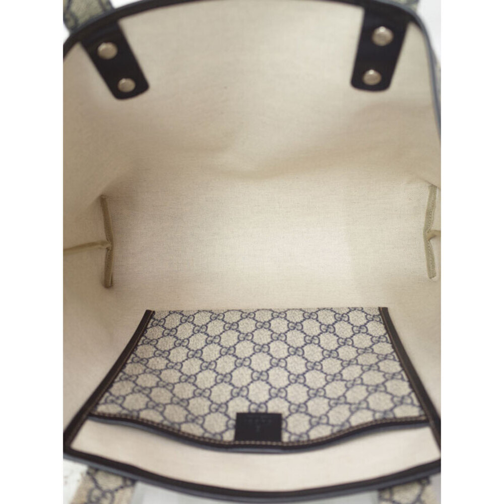 Gucci GG Supreme Tote Bag GG Plus Signature Web Loop Tote Blue - Picture 3 of 5